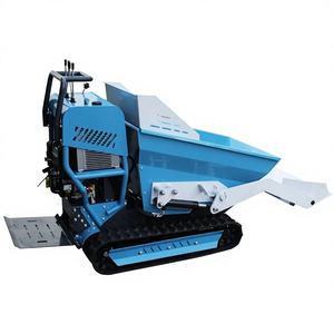 Nouvelle mini-chargeuse sur pneus diesel portable, moteur, capacité de la benne de 0,1 m³, petit camion benne basculante autochargeant pour travaux de construction en béton - Product Image 1