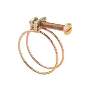 Steel Wire Clip Clamp Stainless Steel Double Wire Spring Hose Clamp Clip Hydraulic Wire Radiator Hose Clamps