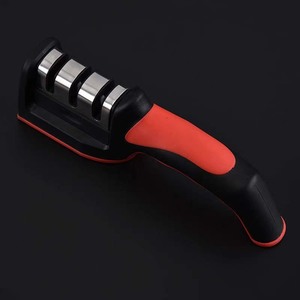 <b>Knife</b> <b>Sharpener</b> Household Manual Multi Grit Stainless Steel Handheld Three Section Sharpening Tool For Kitchen Use - Product Image 2