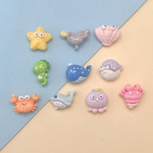 100 Pezzi Nuovi Simpatici Ornamenti in Resina a Forma di Granchio, Cavalluccio <span class=keywords><strong>Marino</strong></span>, Pesce, Stella Marina, Accessori per Creazione di Gioielli, Manicure, Acconciature, Charm per Slime - Product Image 3