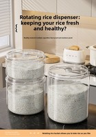 Grand seau de rangement hermétique en plastique pour riz, conteneur anti-humidité pour céréales et grains, idéal pour la cuisine et le garde-manger.