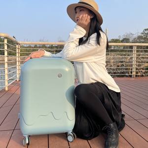 Valise trolley pour crème glacée, 20 pouces, légère, roues universelles, couleur unie, ouverture à fermeture éclair, valise unisexe pour les voyages de loisirs - Product Image 1