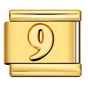 Trendy Number 1-9 Charm Links Fit 9mm Italian Charms Style Modular Bracelet Stainless Steel <b>Personalized</b> Custom Jewelry Making - Product Image 5