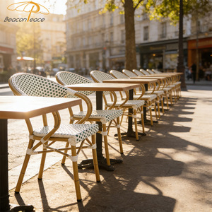 Chaise de jardin de style français, chaise de salle à manger en rotin d'extérieur, chaise de <span class=keywords><strong>bistrot</strong></span> de café français pour restaurant, café - Product Image 5