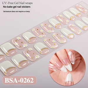 Tiras de Gel para Uñas sin UV, Adhesivos de Gel Semicurados sin Necesidad de Horno, Tiras de Manicura de Larga Duración para Arte de Uñas DIY - Product Image 5