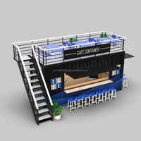 Kiosque mobile moderne et tendance en conteneur pour stand extérieur, marché nocturne, grande événementielle, présentation de snacks, festival, rue alimentaire