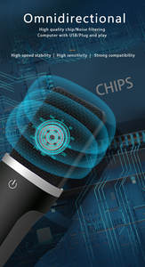 Voxfull <span class=keywords><strong>VF</strong></span>-Q5N Microphone de diffusion en direct sur téléphone portable, Microphone d'enregistrement Youtube, Studio de bureau, Podcast - Product Image 5