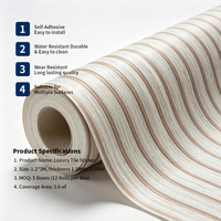 Papier Peint Mural 3D Effet Marbre Blanc Vertical, Écologique, Sans Résidus, Amovible, Vente en Gros