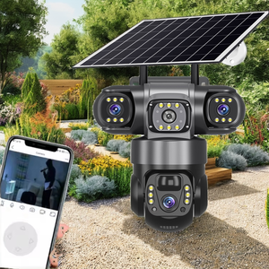 V380pro 12MP ngoài trời năng lượng mặt trời Powered Camera an ninh IP PTZ 4G 3 màn hình 360 độ tầm nhìn ban đêm góc rộng CMOS không dây Wifi - Product Image 2