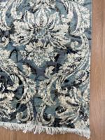 Blue Abstract Handmade Anti-static High Pile Area Rug Luxury Damask Living Room Carpet for Prayer & Home Use
