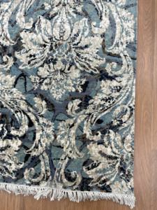 Alfombra Azul Vintage con Diseño Floral – Alfombra de Lujo para Sala de Estar con Estampado Damasco - Product Image 3