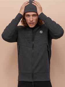 เสื้อฮู้ดดี้ลายทางสีเทาฟอก คุณภาพสูง ลดราคาพิเศษ พร้อมปักโลโก้ตามสั่ง ผ้าฟลีซ โพลีเอสเตอร์/คอตตอน (ผ่านการตรวจสอบ PayPal แล้ว) - Product Image 3