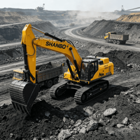 Excavatrice minière lourde de 76 tonnes à grande capacité pour les opérations de terrassement à grande échelle