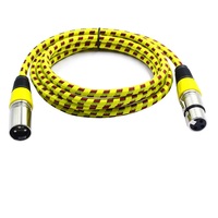 Câble de microphone XLR 3 broches, câble patch équilibré mâle-femelle, câble DMX multicolore, câble XLR 3 conducteurs