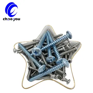 Phillips Flat Head Screw Fastener High Quality Din 965 Stainless Steel 316 Black Sterling Silver Blue Style Finish Color Zinc
