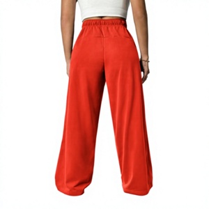 Pantalon de survêtement ample taille haute pour femme, coupe décontractée, jogging décontracté, pantalon de survêtement en molleton à jambe large pour femme, vente en gros d'usine - Product Image 6