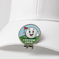Marqueur de balle de golf en émail métallique, pièce de monnaie personnalisée, clip magnétique pour chapeau, accessoires de golf, design personnalisé, fournisseur d'usine