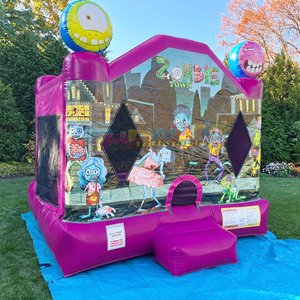 Commercial grade kids party jumping bouncy castillo hinchable <b>inflatable</b> halloween castle zombie bounce house - Product Image 1