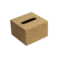 Boîte à mouchoirs en bois, finition bois naturel, porte-mouchoirs rectangulaire en bois massif pour la maison, l'hôtel