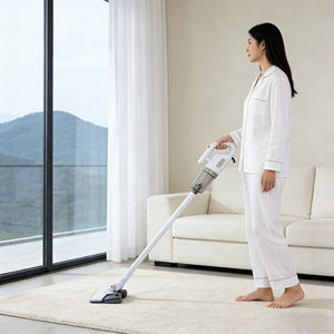 <span class=keywords><strong>Aspirateur</strong></span> sans fil portatif blanc moderne avec forte aspiration, serpillière sèche tout-en-un pour la maison et la voiture - Product Image 4
