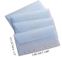 Nouveau lot de 4 enveloppes à monnaie en PVC texturé doré, durables, format A6, pour classeurs de budget à 6 anneaux, idéal pour les débutants, cadeau
