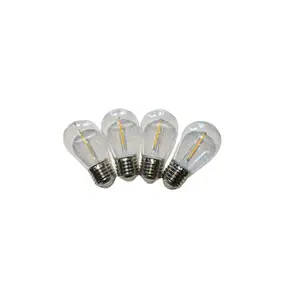 低瓦数发光二极管灯丝灯泡S14 2w户外灯串暖白色爱迪生灯泡灯