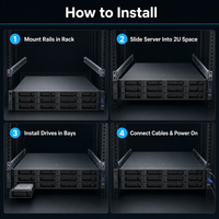 Server Rak 2U Prosesor Generasi Terbaru Rentang Ekspansi Memori Besar Tray Disk Hot Swap Opsi Kipas Redundant YUFENG2288H V7-A