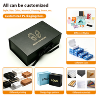 Bestseller Matte Oberfläche Kleine Quadratische Schwarze Magnetverschluss-Box Kostenloser Versand für Unterhaltungselektronik Geschenk