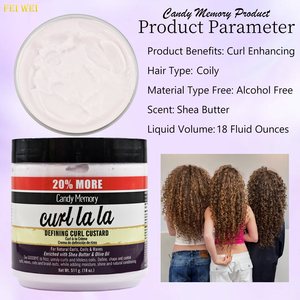 Nhà Máy Giá Làm Giàu Với Shea Butter Olive 0il Điều Hòa Xác Định Curl Kem Curl Lala Để Trong Điều Cho Tóc Xoăn - Product Image 3