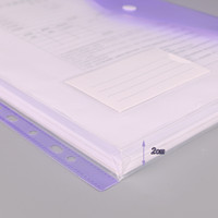 Porte-documents A4 à 11 trous de grande capacité avec logo personnalisé, en plastique transparent PP, bouton, imperméable, dossier de documents, bureau, école, Zhanma