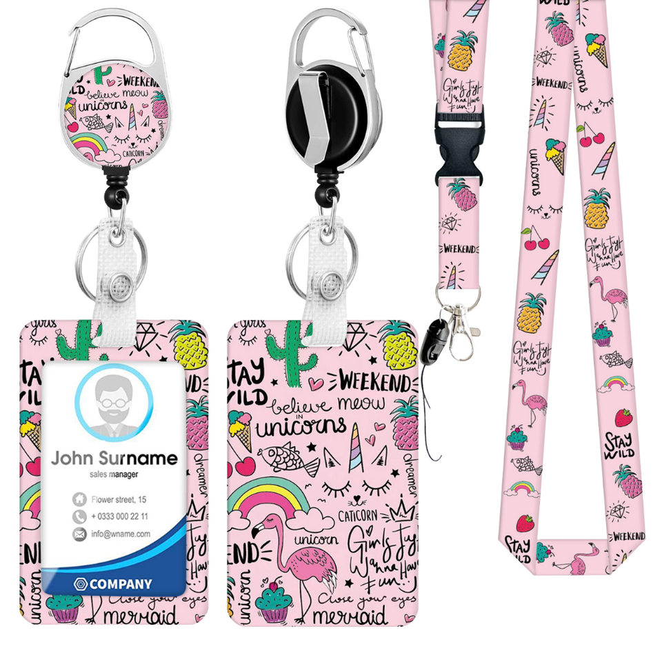 Manufacturer Customized ID Card Sleeve Hanging Rope Retractable Easy ...