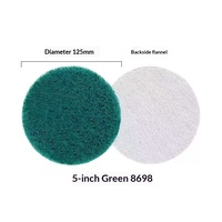 Almohadilla Redonda de Óxido de Aluminio para Fregar, Esponja de Doble Cara Absorbente de Agua, Almohadilla Verde para Pulir