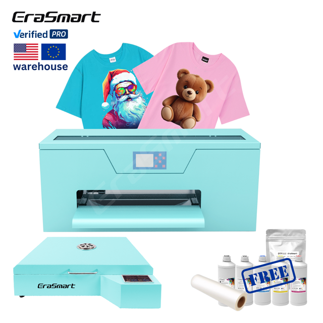 Erasmart High Speed DTF Pro All-in-one Printer 40cm Clothes DTF Inkjet Printer Pet Film Industrial DTF Printer A3