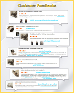 Extensiones de cabello humano de trama Genius más vendidas LeShine, cabello de un donante Invisible, precio de fábrica, proveedor de trama Genius - Product Image 6