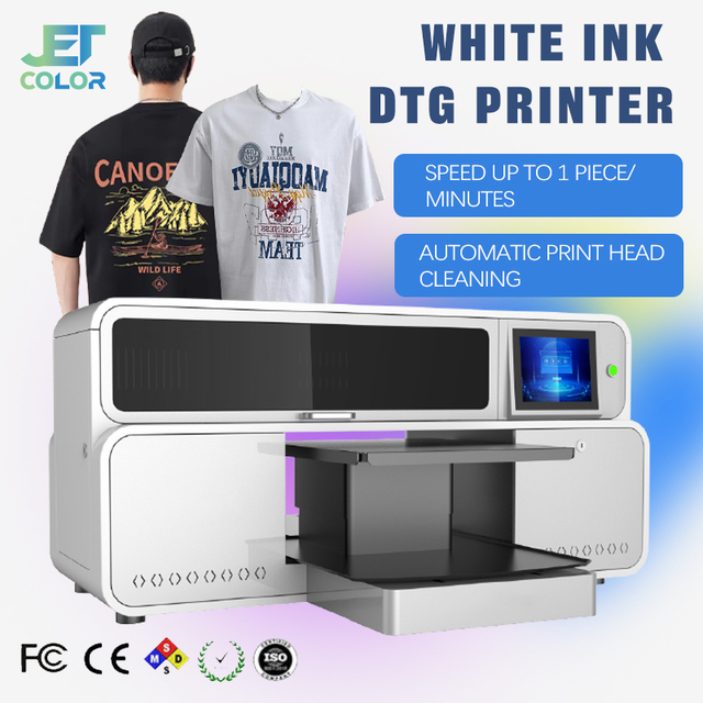 New DTG DTF Printer 48x47cm with Auto Cleaning for I3200 Printhead 1-Year Warranty Wi-Fi 1 Piece/2 Mins Speed Water-Based Ink