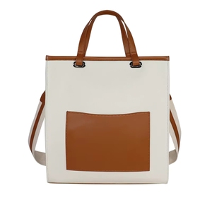 Bolsos Tote para Mujer, Bolsos Tote Lisos, Bolsa de Lona Simple con Correas de Cuero, Personalizable - Product Image 1