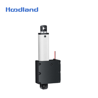 Aktuator Linear Mini Hoodland 100N 10-200mm Stroke DC 12V 24V Gear untuk Lemari Peralatan Rumah Tangga