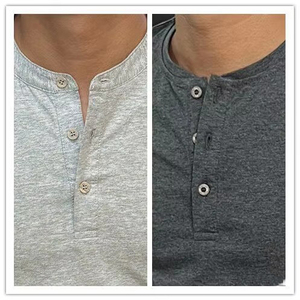 T-<span class=keywords><strong>shirt</strong></span> d'été à col rond et manches courtes pour <span class=keywords><strong>homme</strong></span>, 95% Coton 5% Spandex, Coupe ajustée, Épaules classiques, Couleur unie, Décontracté - Product Image 4