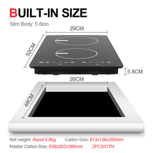 Cocina Infrarroja en Oferta, 3400W, 2 Quemadores Integrados, Acero Inoxidable, Control Táctil, Uso Doméstico y Hotelero - Product Image 4