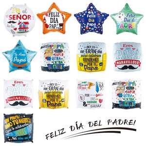Nuevo Globo Redondo de Papel de Aluminio para el Día <span class=keywords><strong>del</strong></span> Padre en Español, Mercado Sudamericano, Globo Decorativo de Mylar para Papá, Artículos para Fiestas - Product Image 2