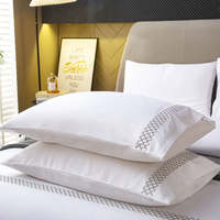 Ensemble de literie d'hôtel moderne personnalisé 300TC, 100% coton, résistant à l'eau, broderie, housse de couette et ensemble de draps