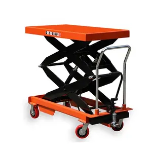 Scissor lift cart hydraulic manual mobile lift table