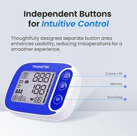 Tensiomètre de poignet électrique rechargeable compact, appareil de mesure automatique de la pression artérielle avec écran LED, garantie de 2 ans