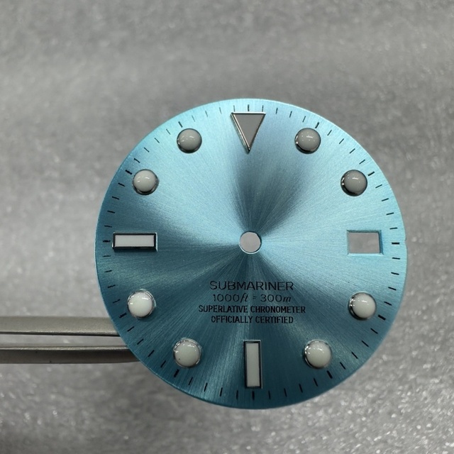 Sale NH35-36 Style Blue Watch Dial | Custom Luminous Face with 1000ft=300m Text | OEM Diving Dial Manufacturer