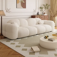 Meilleures ventes : Ensemble de canapés et poufs de salon au design moderne, style crème, en velours côtelé uni, mobilier modulaire inclinable et relaxant