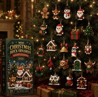 Nouveau Calendrier de l'Avent de Noël 2026 de 24 Jours, Mini Briques, Jouet de Compte à Rebours, Coffret Cadeau de Collection pour Garçons et Filles de 5 à 7 Ans