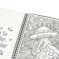 Livre de coloriage pour adultes personnalisé à spirale OEM, impression de livres de coloriage psychédéliques sur mesure, usine d'impression