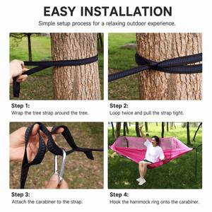 Amaca da campeggio anti-insetti con rete a maglia fine, portata 400 libbre, amaca portatile in paracadute per albero - Product Image 5