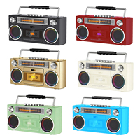 Boombox Cassette Player Recorder Radio AM FM SW avec Batterie Intégrée Personnalisée en Usine, Convertisseur BT USB TF MP3, Double Haut-Parleur 5W, Extérieur