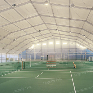 Carpa para Cancha de Tenis de Aluminio de 10x20m, Vidrio Templado, Impermeable, para Todo Clima, Entrenamiento Deportivo en Interiores y Exteriores, Galvanizada en Caliente - Product Image 2